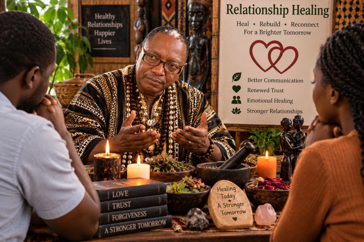 African couple embracing during a moment of relationship healing